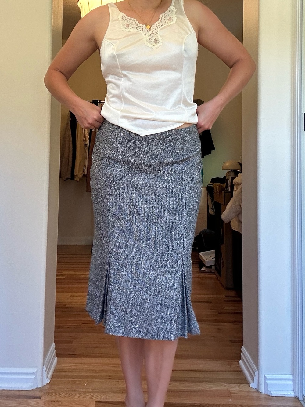 Cutest Vintage Knit Midi Skirt
